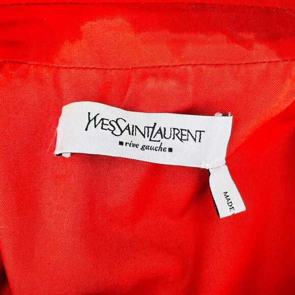 Tom Ford For Yves Saint Laurent 2004 Bright Orange Rope Closure Satin Trim Vest - Picture 5 of 11